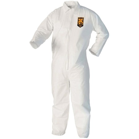 KLEENGUARD A40 Coveralls - Zipper Front, XXXL, 25 PK, White KCC44306